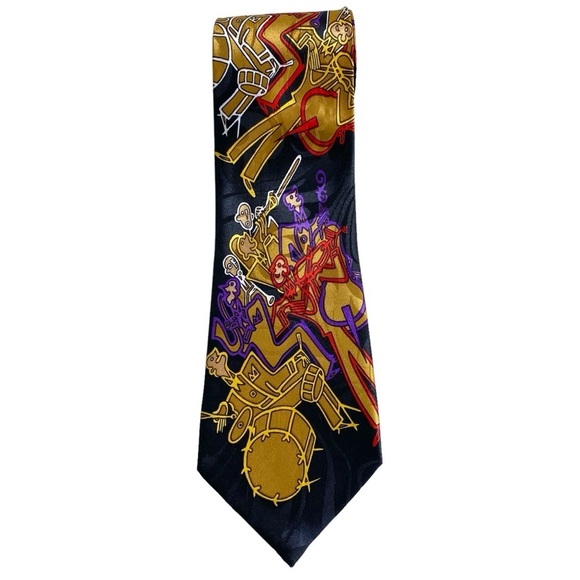 Vintage Enigma Swanky Jazz Band‎ Musical Instruments Players Necktie Men's Tie - Picture 5 of 9